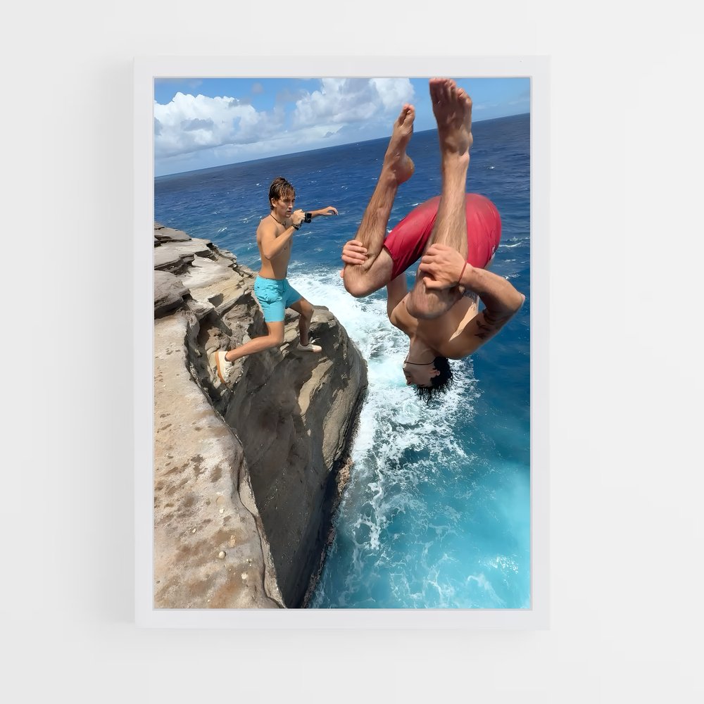 ap-cliff diving-1 cadre Blanc