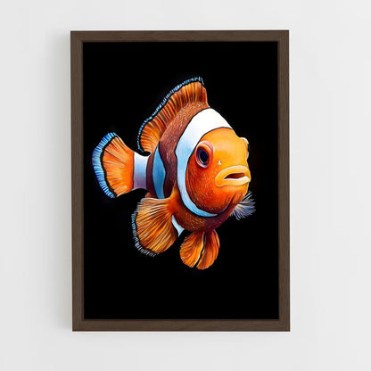ap-clownfish-3 cadre Bois foncé