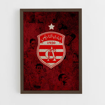 ap-club africain-3 cadre Bois foncé