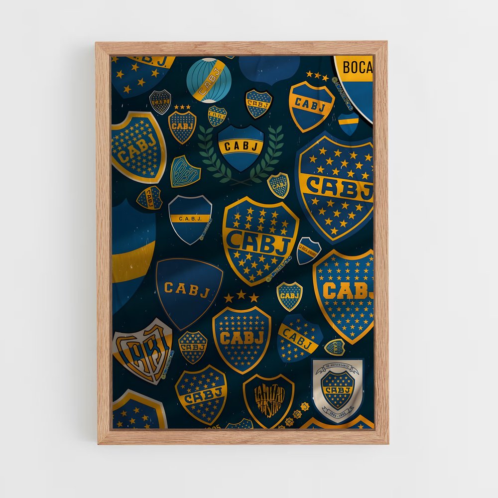 ap-club atletico boca juniors-5 cadre Bois clair
