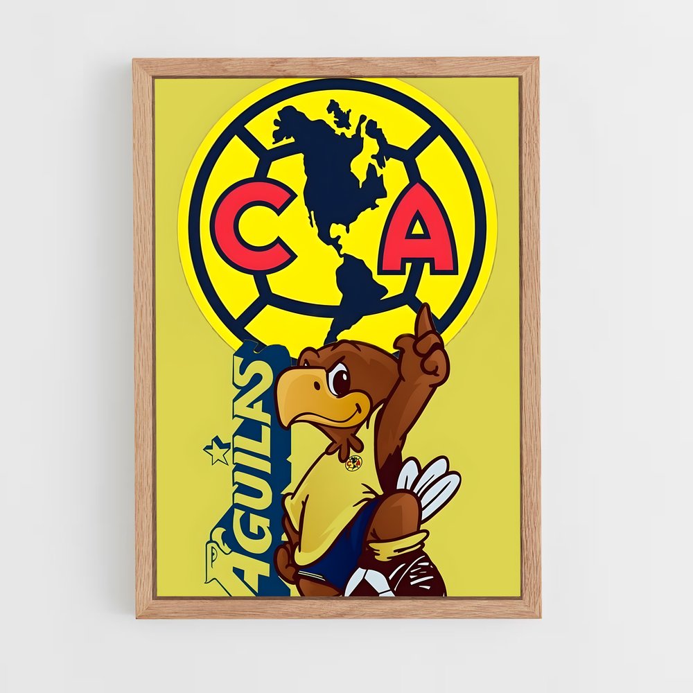 ap-club de futbol america-1 cadre Bois clair