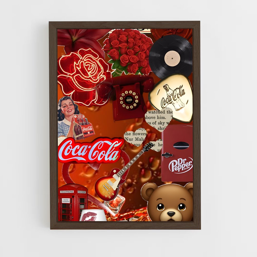 ap-coca cola-5 cadre Bois foncé