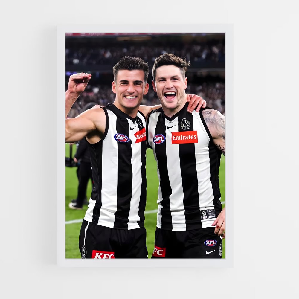 ap-collingwood magpies-9 cadre Blanc