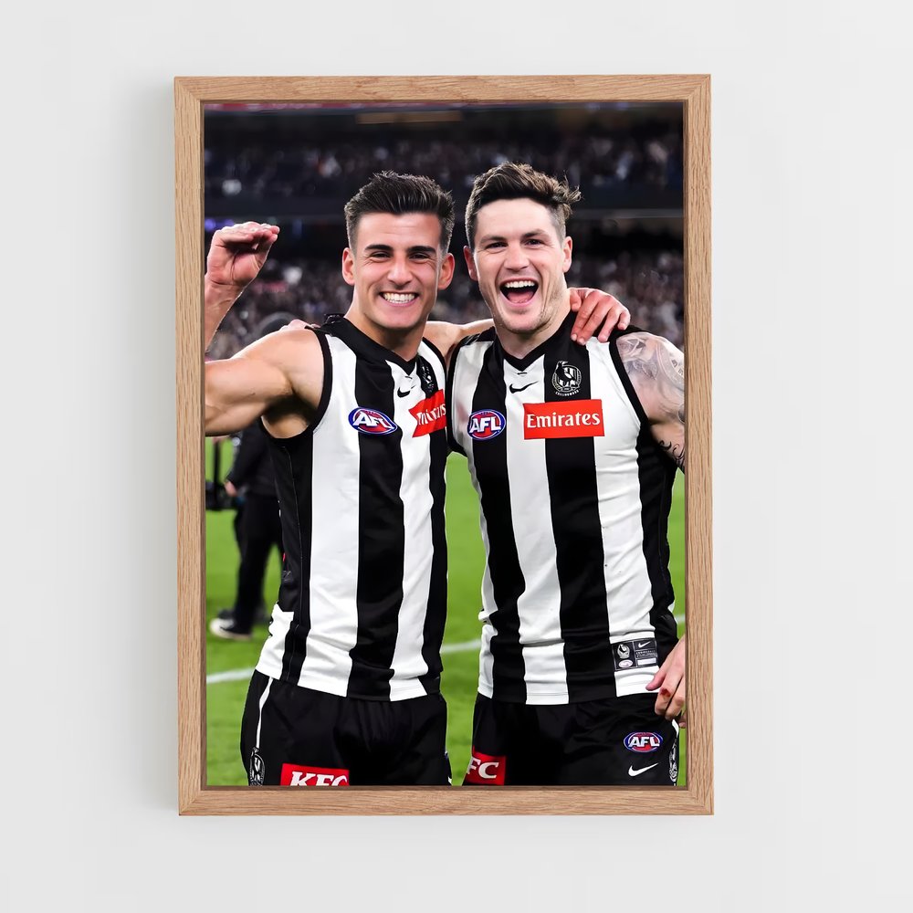 ap-collingwood magpies-9 cadre Bois clair