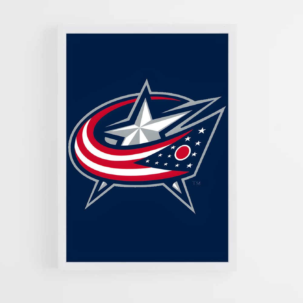 ap-columbus blue jackets-1 cadre Blanc