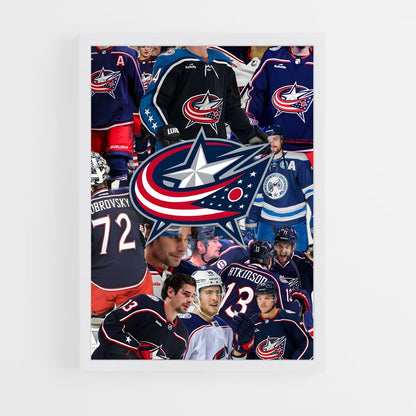 ap-columbus blue jackets-3 cadre Blanc