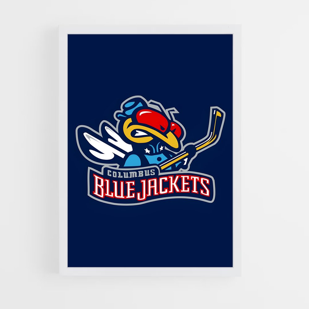 ap-columbus blue jackets-6 cadre Blanc
