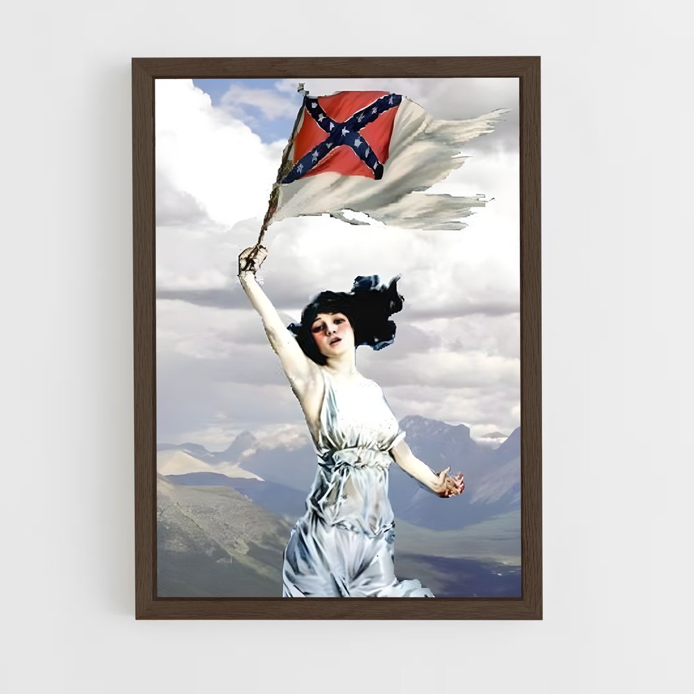 ap-confederate states flag-1 cadre Bois foncé