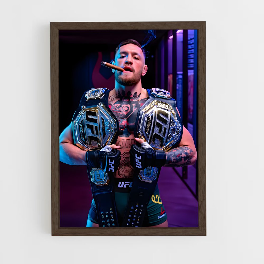 ap-conor mcgregor-1 cadre Bois foncé