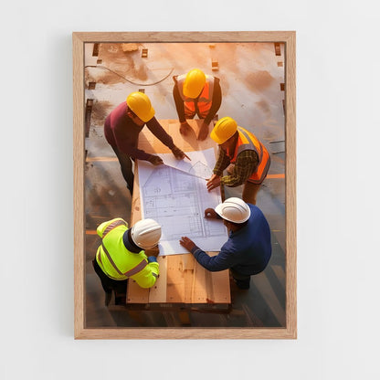 ap-construction worker-10 cadre Bois clair