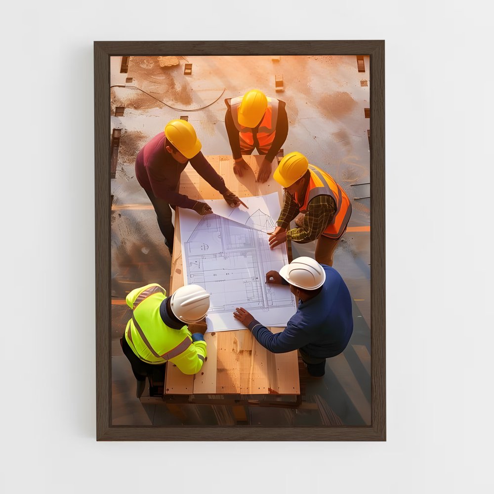 ap-construction worker-10 cadre Bois foncé