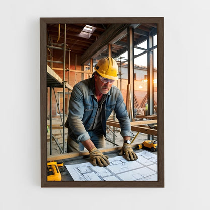 ap-construction worker-13 cadre Bois foncé