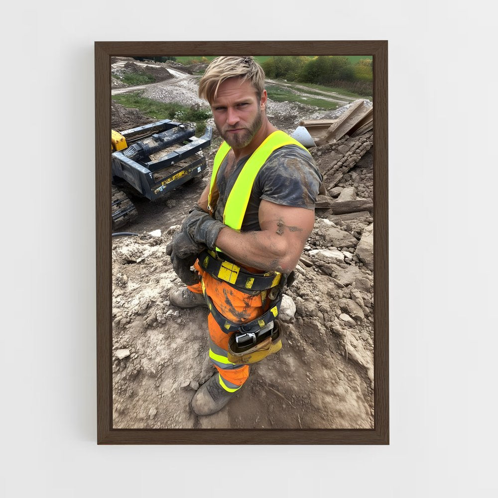 ap-construction worker-2 cadre Bois foncé