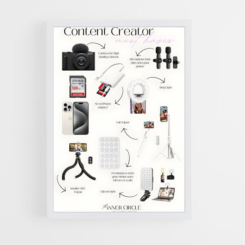 ap-content creator-1 cadre Blanc