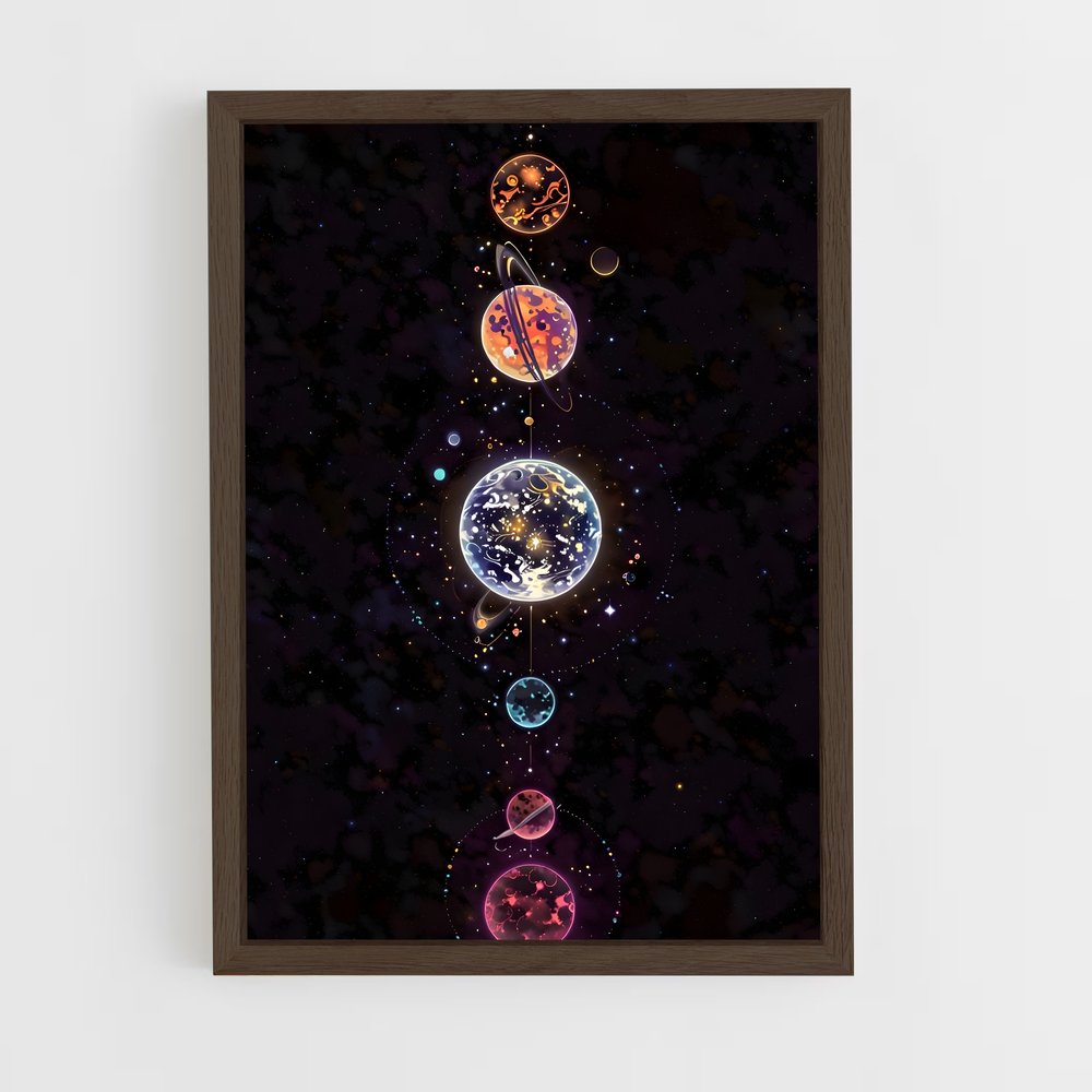 ap-cosmic art-5 cadre Bois foncé