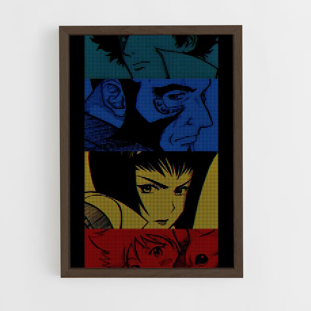 ap-cowboy bebop-7 cadre Bois foncé