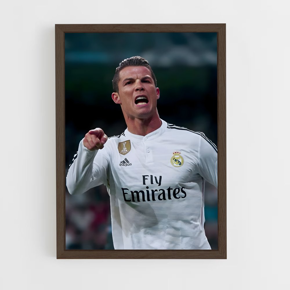 ap-cristiano ronaldo-5 cadre Bois foncé