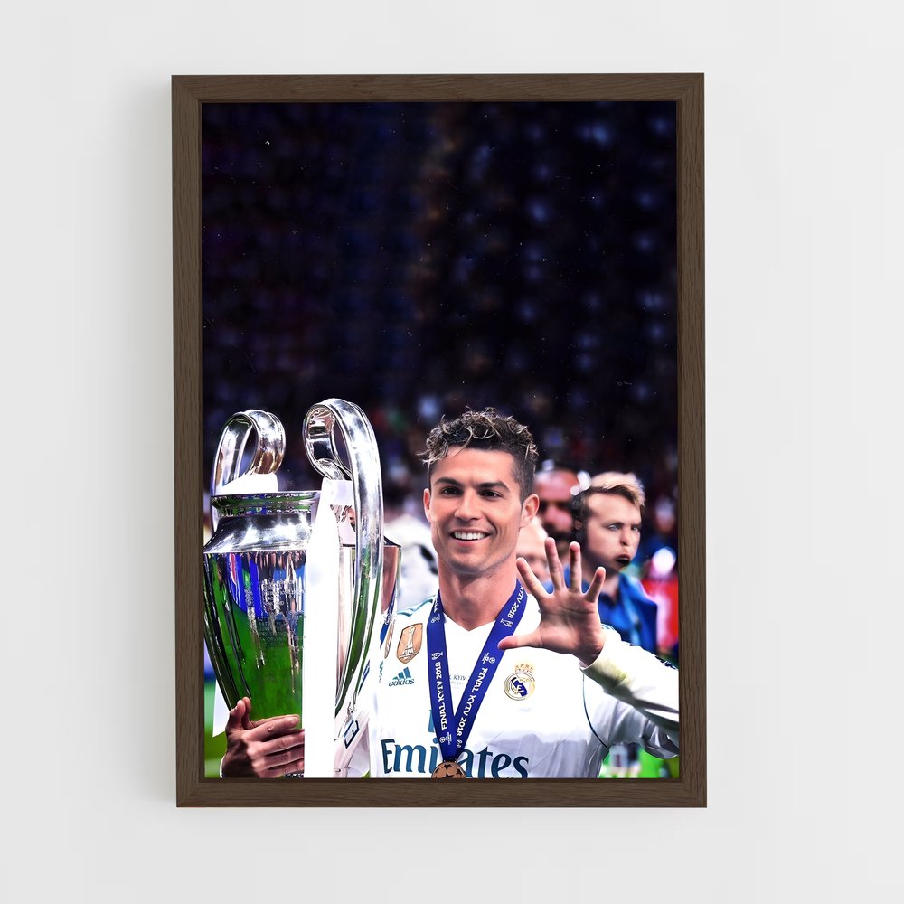 ap-cristiano ronaldo-6 cadre Bois foncé