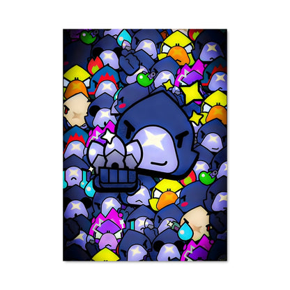 Poster Squelettes Colorés