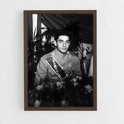 ap-crown prince reza pahlavi-5 cadre Bois foncé