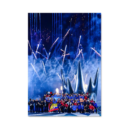 Poster Feux d'Artifice Azul