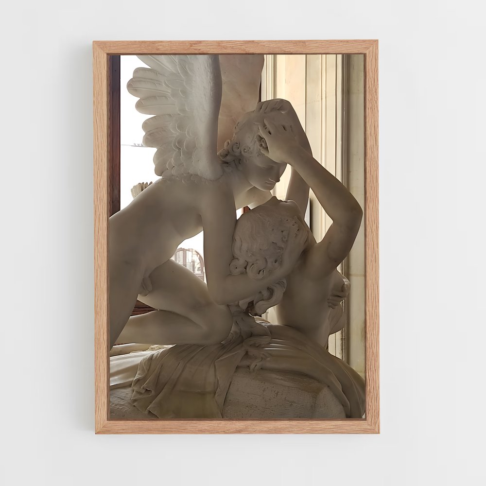ap-cupid and psyche canova-6 cadre Bois clair