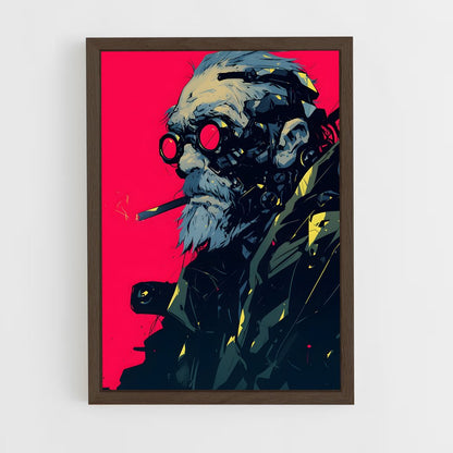 ap-cyberpunk fantasy-7 cadre Bois foncé
