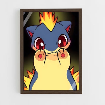 ap-cyndaquil-3 cadre Bois foncé