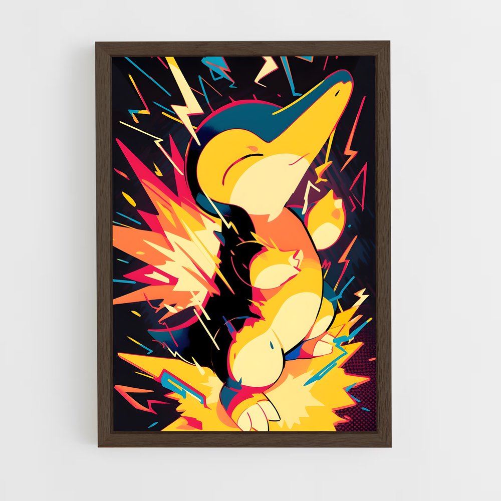 ap-cyndaquil-4 cadre Bois foncé