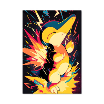 Poster Cyndaquil en Flamme