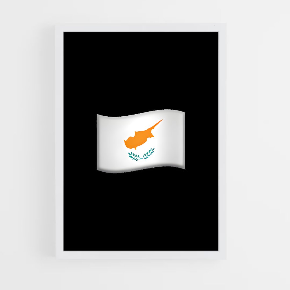 ap-cyprus flag-4 cadre Blanc