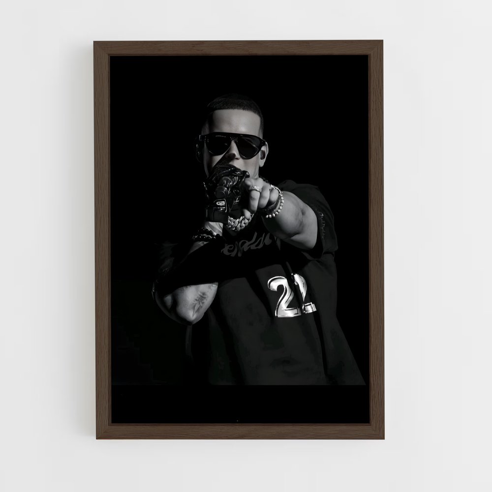 ap-daddy yankee-6 cadre Bois foncé