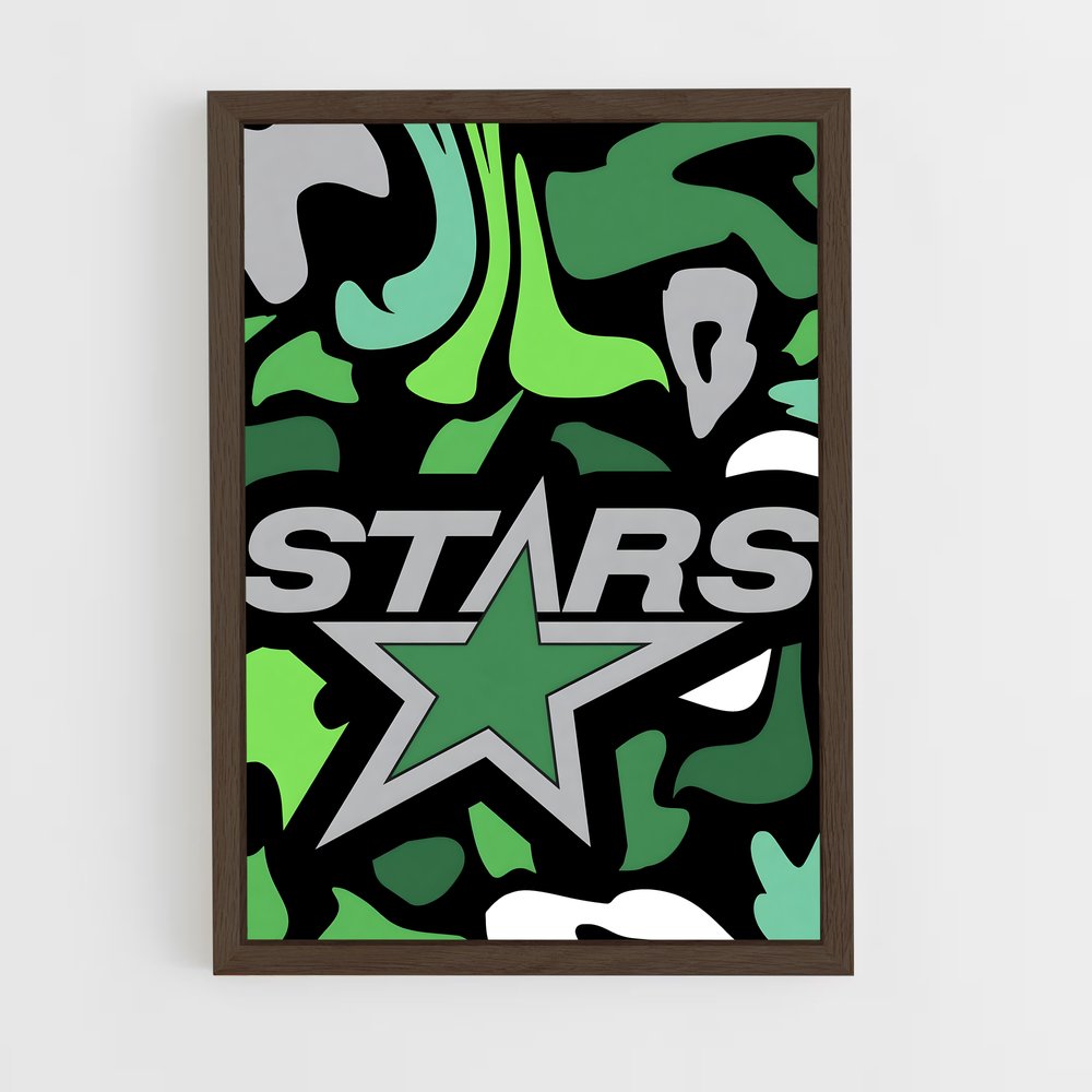 ap-dallas stars-2 cadre Bois foncé