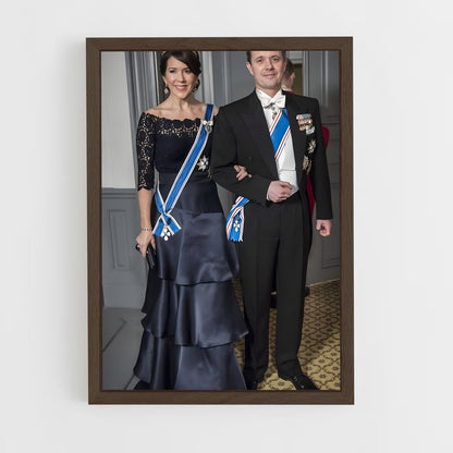 ap-danish royal family-1 cadre Bois foncé