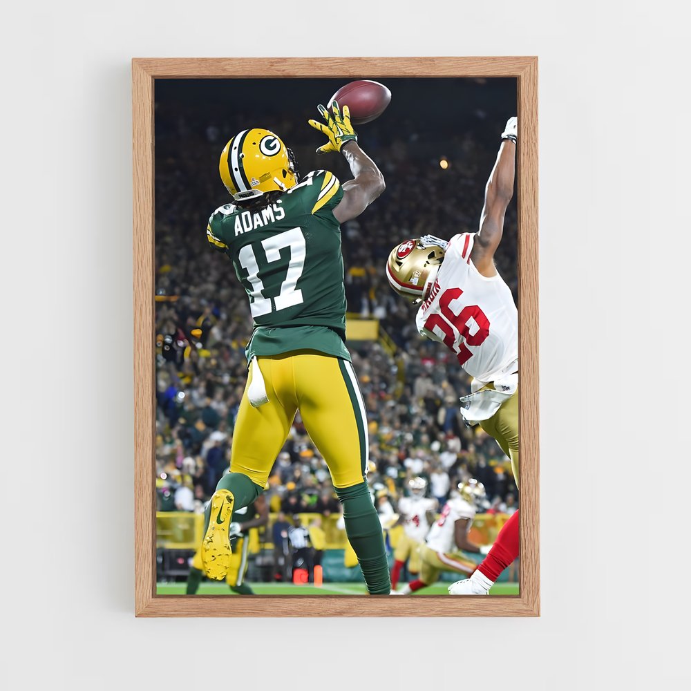 ap-davante adams-3 cadre Bois clair