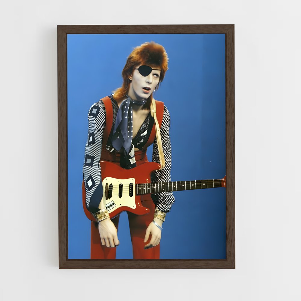 ap-david bowie-1 cadre Bois foncé