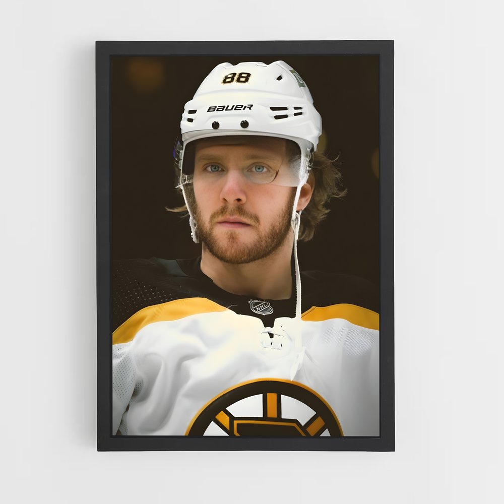 ap-david pastrnak-4 cadre Noir