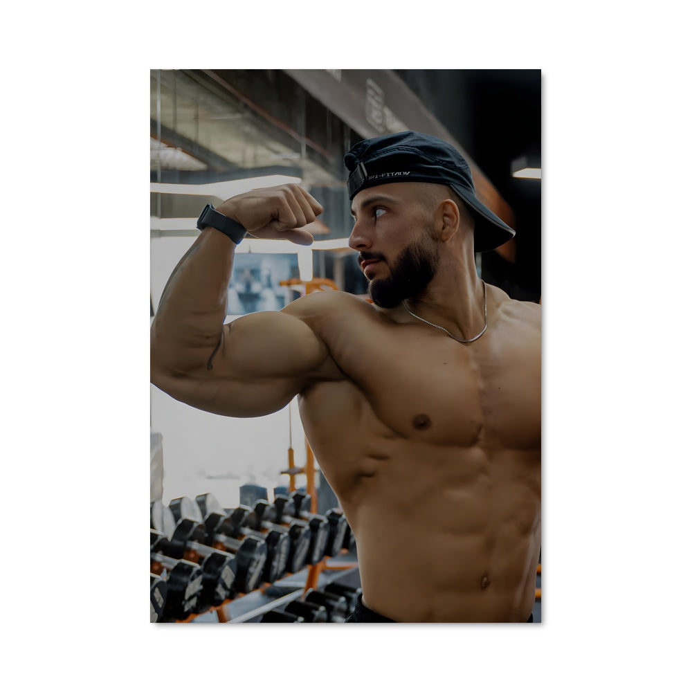 Poster Muscles et Casquette