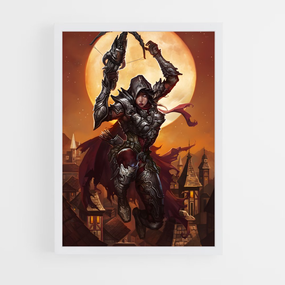 ap-demon hunter diablo-4 cadre Blanc