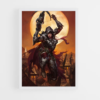 ap-demon hunter diablo-4 cadre Blanc