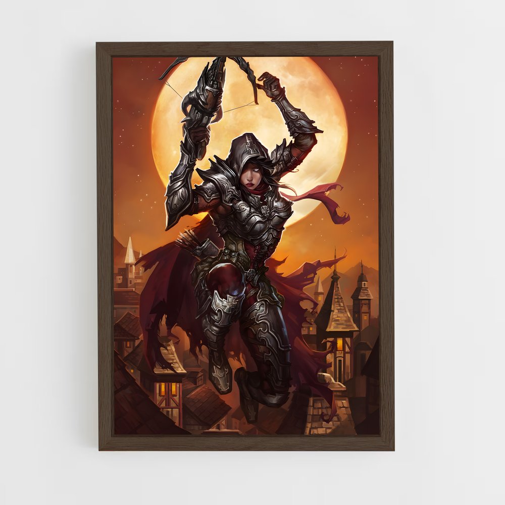 ap-demon hunter diablo-4 cadre Bois foncé