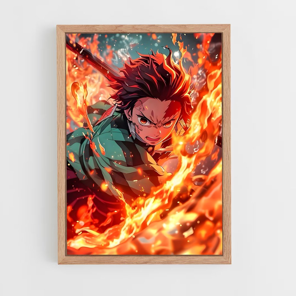 ap-demon slayer-3 cadre Bois clair