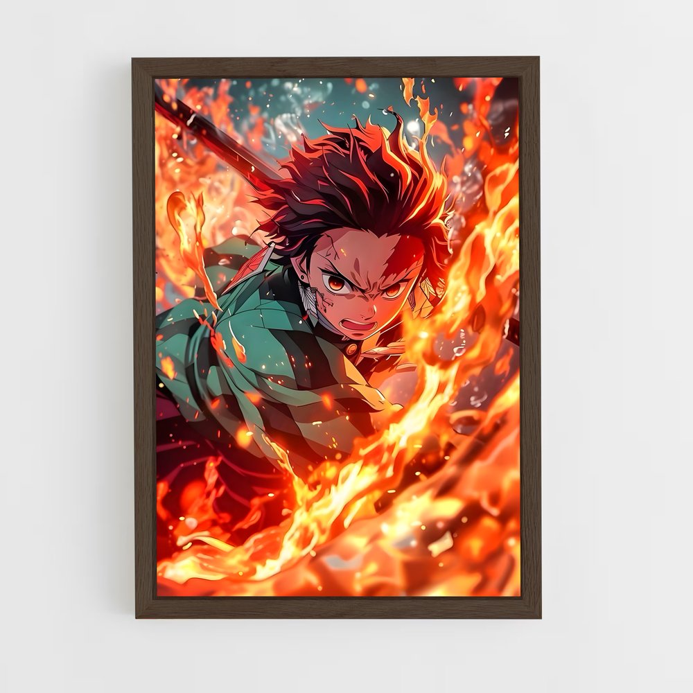 ap-demon slayer-3 cadre Bois foncé