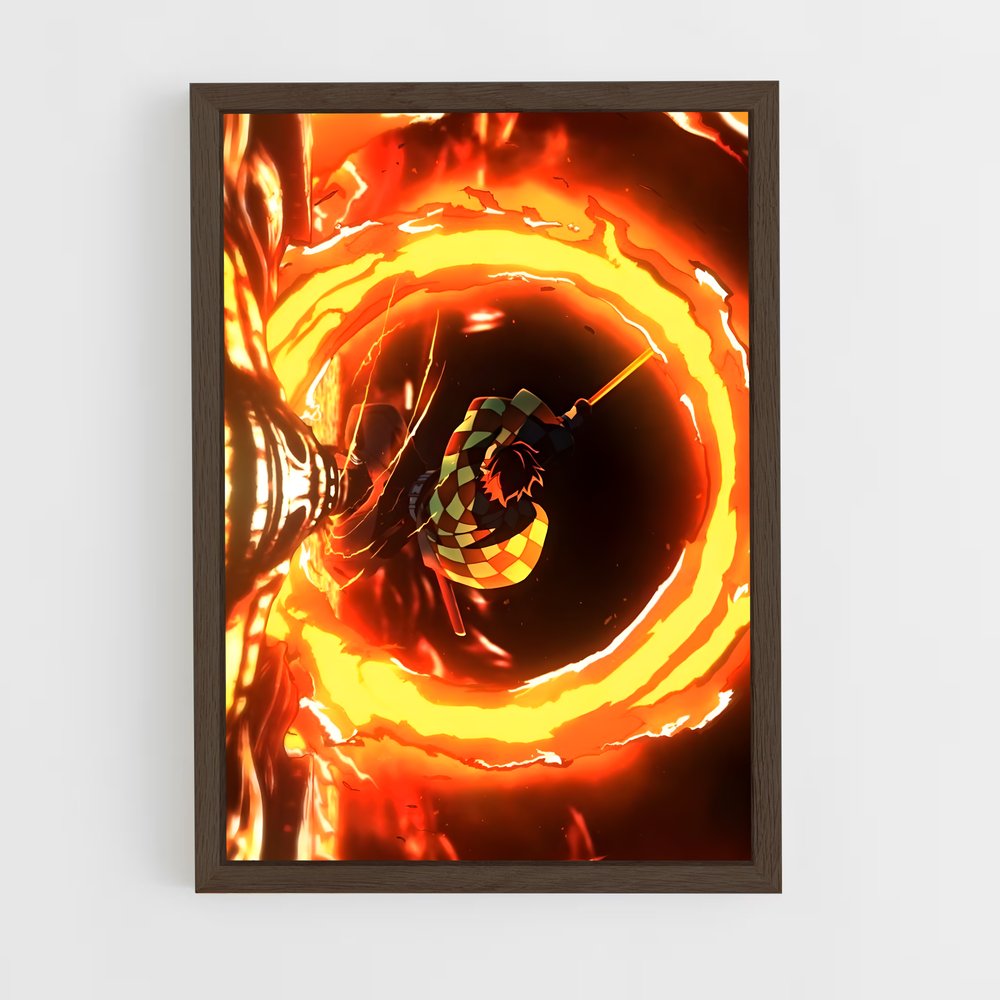 ap-demon slayer-4 cadre Bois foncé