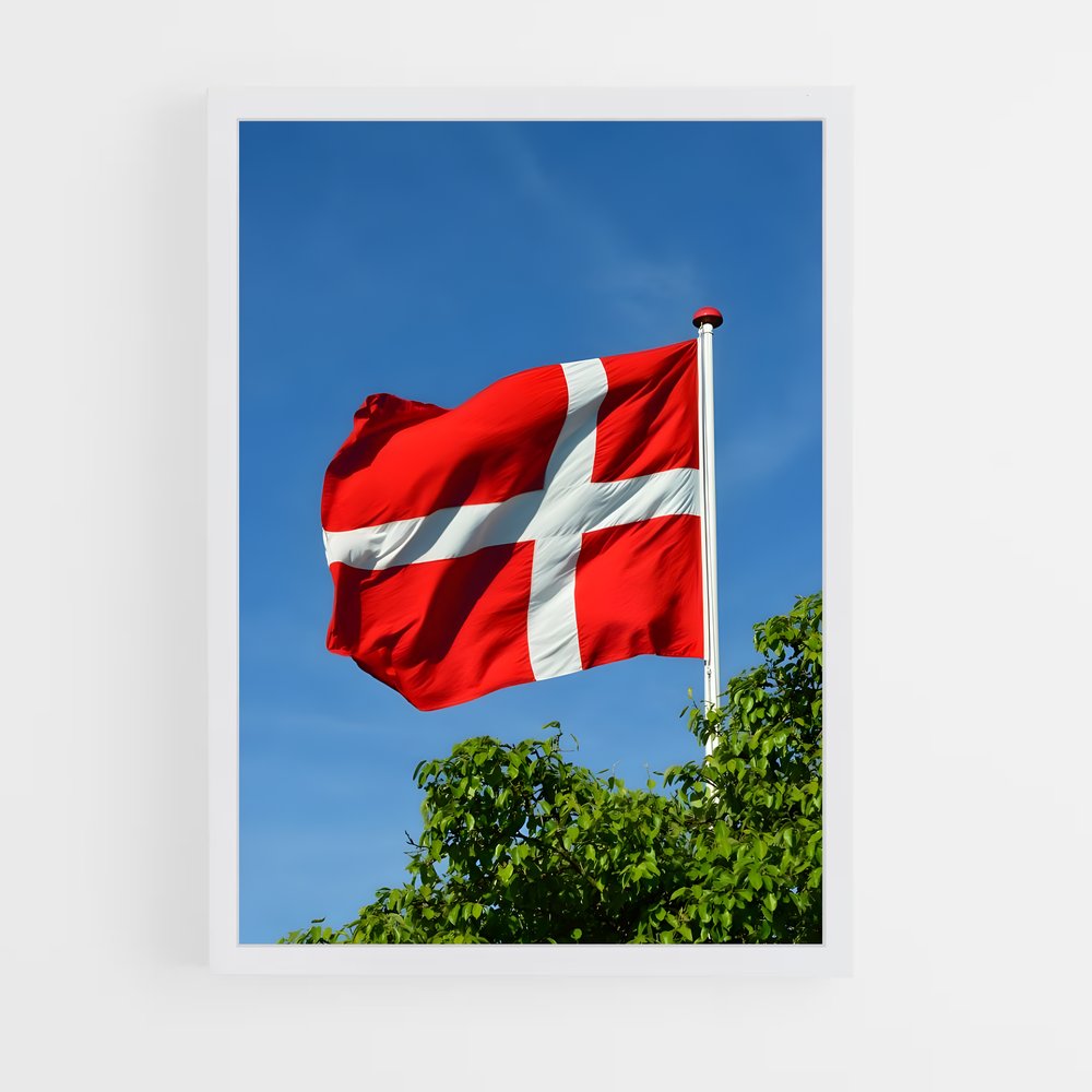 ap-denmark flag-4 cadre Blanc