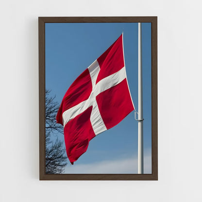 ap-denmark flag-5 cadre Bois foncé