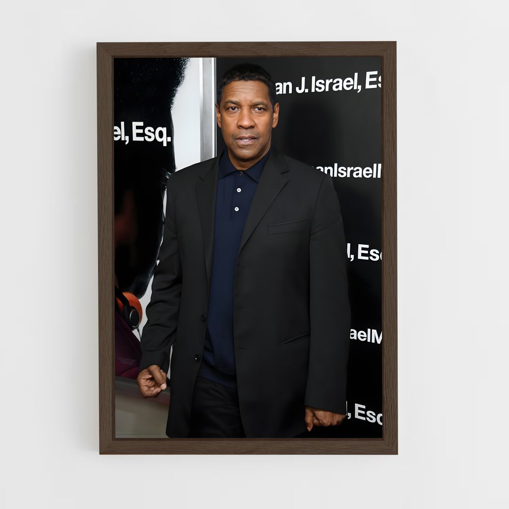 ap-denzel washington-3 cadre Bois foncé