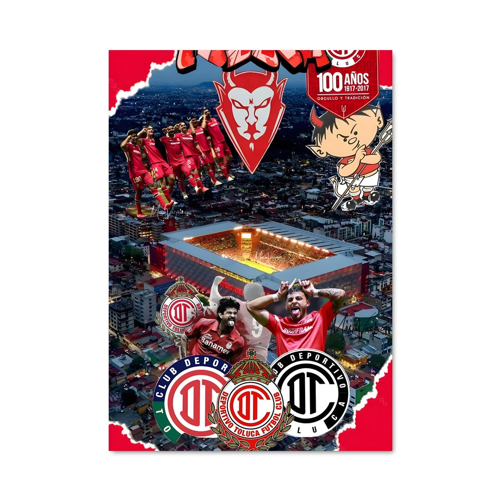 Poster Les Diables Rouges en Action
