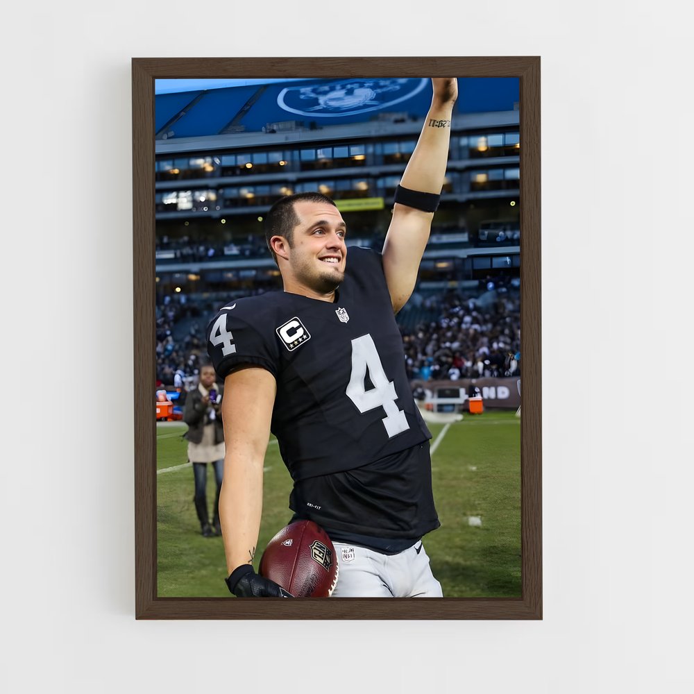 ap-derek carr-2 cadre Bois foncé