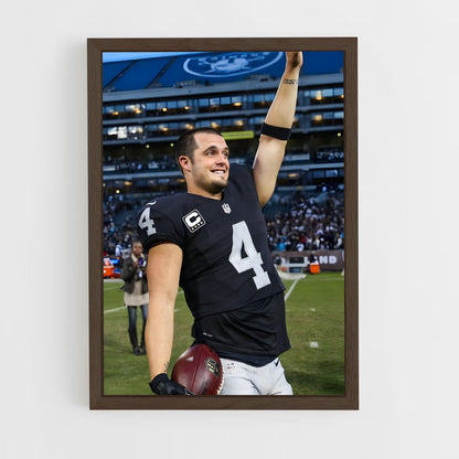 ap-derek carr-2 cadre Bois foncé